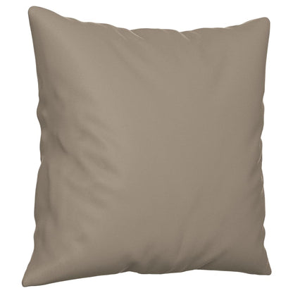 Sofá 3 lugares c/ almofadas 180 cm microfibra cinza-acastanhado