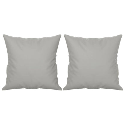 Sofá 3 lugares c/ almofadas 180 cm microfibra cinzento-claro