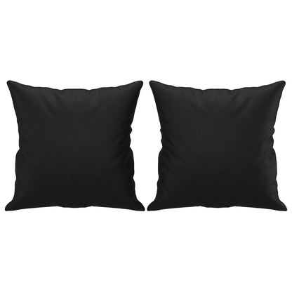 Sofá 2 lugares + almofadas decorativas 120cm couro artif. preto