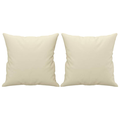 Sofá 2 lugares + almofadas decorativas 120cm couro artif. creme