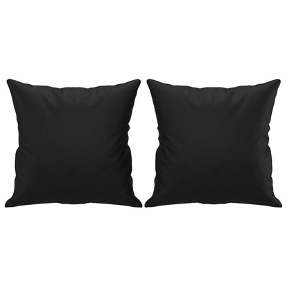 Sofá 2 lugares + almofadas decoração 140 cm couro artif. preto