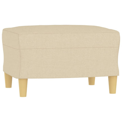 Poltrona com apoio de pés 60 cm tecido cor creme