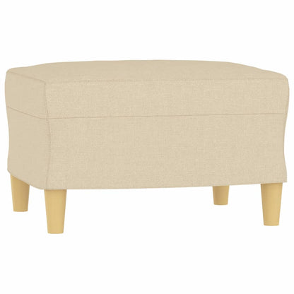 Poltrona com apoio de pés 60 cm tecido cor creme