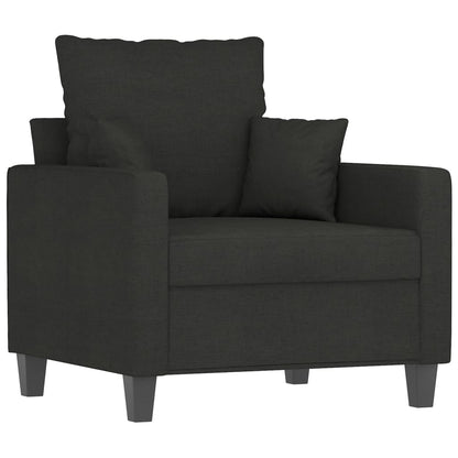 Poltrona com apoio de pés 60 cm tecido preto