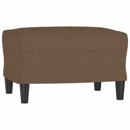 Poltrona com apoio de pés 60 cm tecido castanho