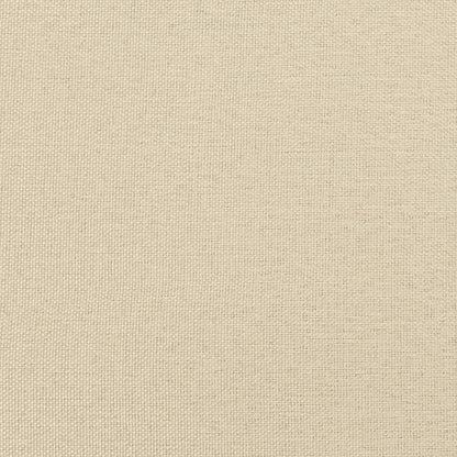 Sofá de 3 lugares com apoio de pés 180 cm tecido cor creme