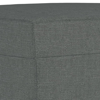 Poltrona com apoio de pés 60 cm tecido cinzento-escuro