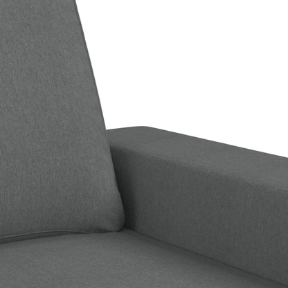 Poltrona com apoio de pés 60 cm tecido cinzento-escuro
