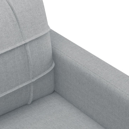 4 pcs conjunto de sofás com almofadões tecido cinzento-claro