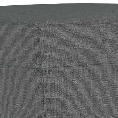 4 pcs conjunto de sofás com almofadões tecido cinzento-escuro
