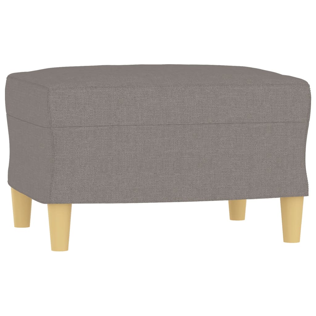 3 pcs conjunto de sofás com almofadas tecido cinza-acastanhado