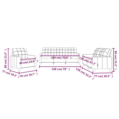 3 pcs conjunto de sofás c/ almofadões couro artificial cinzento