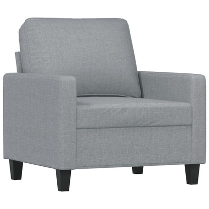 3 pcs sofa set with cushions light grey fabric