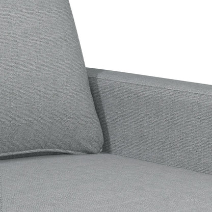 3 pcs sofa set with cushions light grey fabric