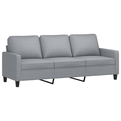 4 pcs conjunto de sofás com almofadões tecido cinzento-claro