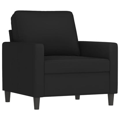 3 pcs conjunto de sofás com almofadões veludo preto