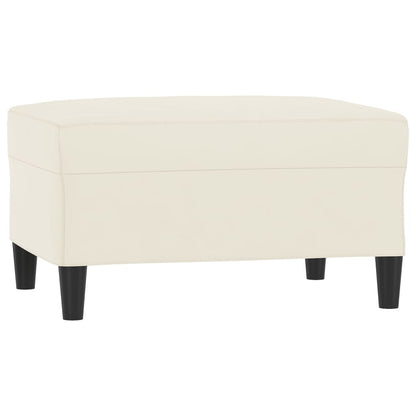 4 pcs conjunto de sofás com almofadões veludo cor creme