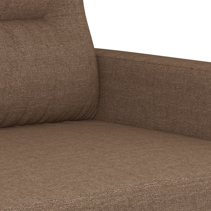 3 pcs sofa set with cushions brown fabric
