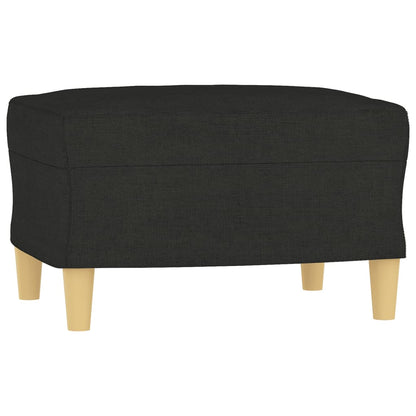 4 pcs conjunto de sofás com almofadões tecido preto