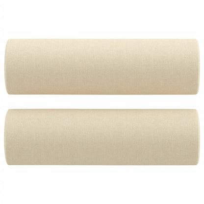 3 pcs sofa set with cushions cream color fabric
