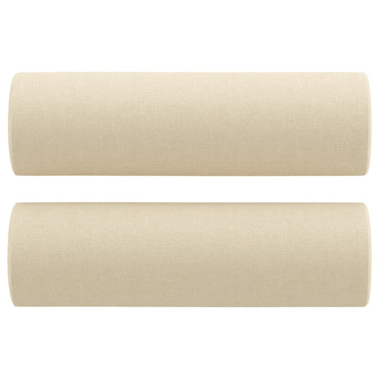 4 pcs conjunto de sofás com almofadas tecido cor creme