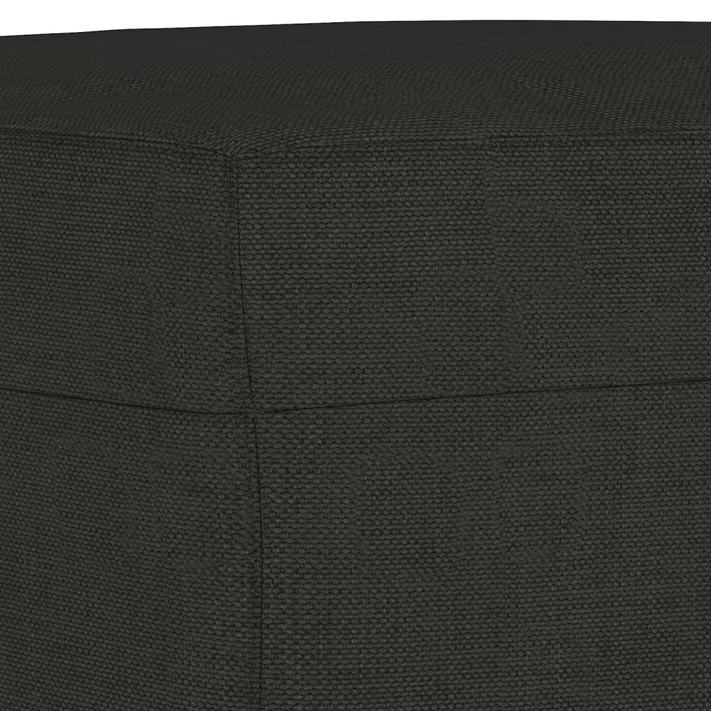4 pcs conjunto de sofás com almofadas tecido preto