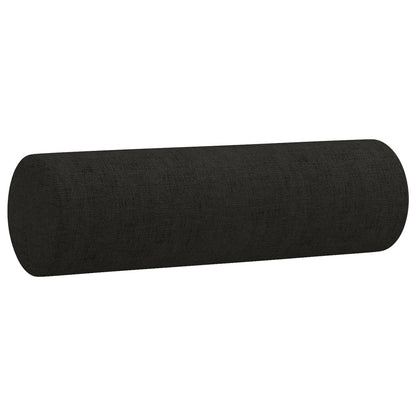 4 pcs conjunto de sofás com almofadas tecido preto