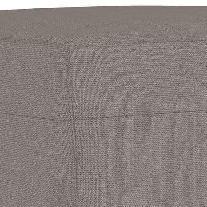 4 pcs conjunto de sofás com almofadas tecido cinza-acastanhado
