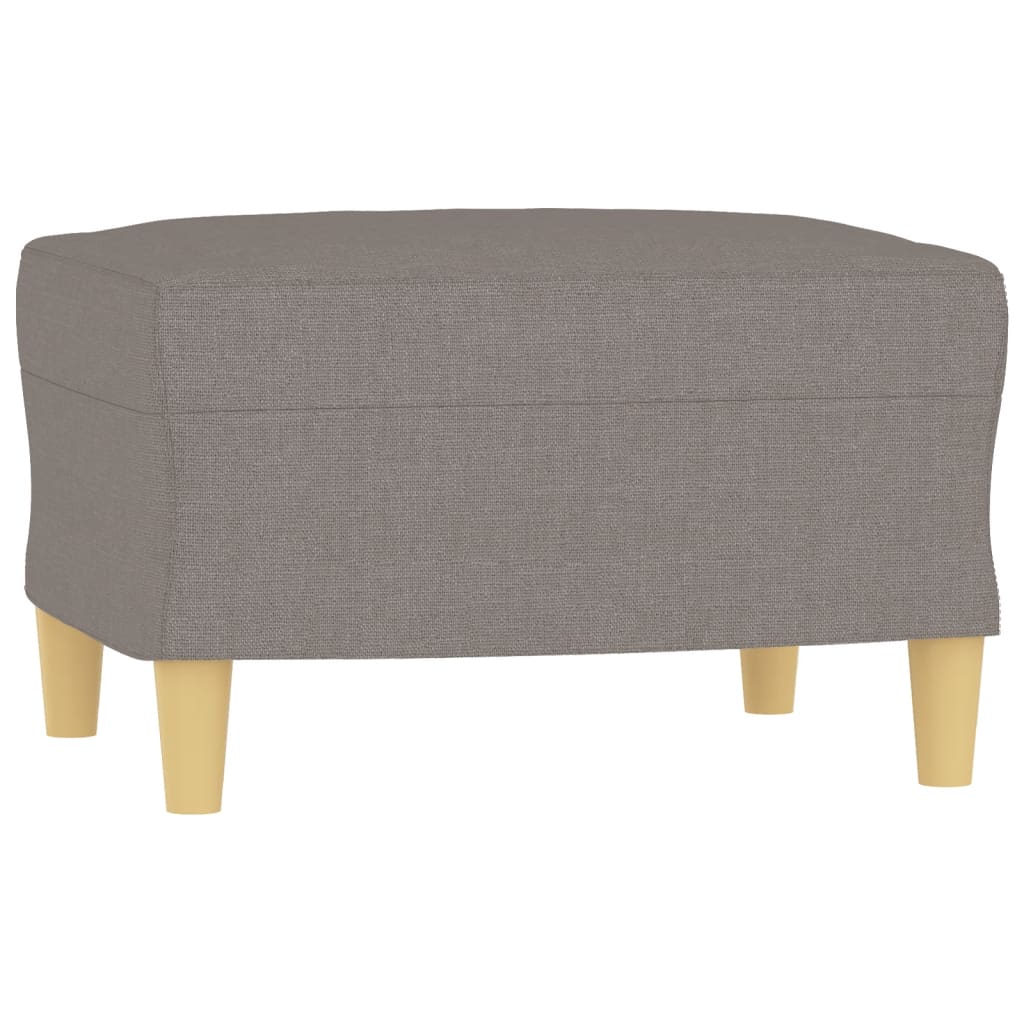 3 pcs conjunto de sofás com almofadas tecido cinza-acastanhado
