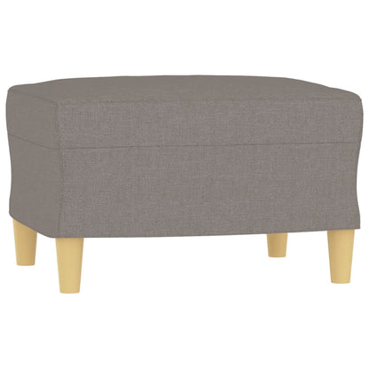 3 pcs conjunto de sofás com almofadas tecido cinza-acastanhado