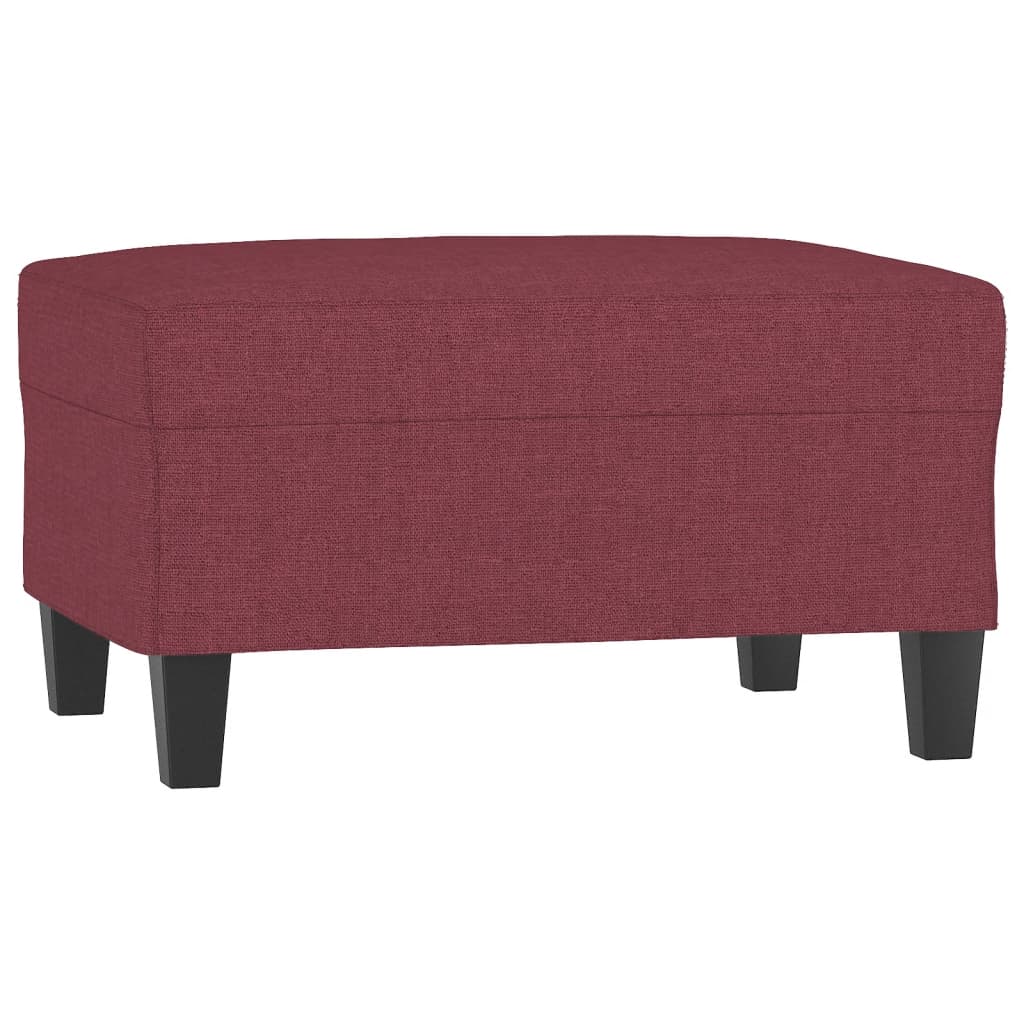 4 pcs conjunto de sofás com almofadas tecido vermelho-tinto