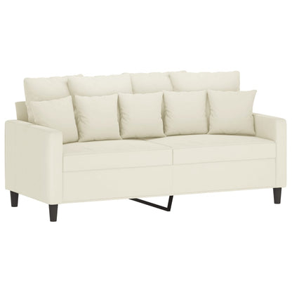 2 pcs sofa set with cream velvet cushions