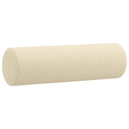 3 pcs conjunto de sofás com almofadas tecido cor creme