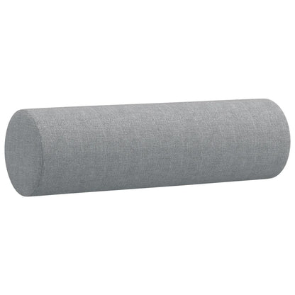 4 pcs conjunto de sofás com almofadas tecido cinzento-claro