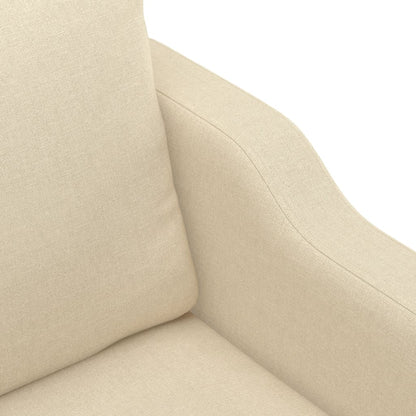 4 pcs conjunto de sofás com almofadas tecido cor creme