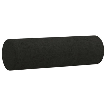 2 pcs conjunto de sofás com almofadas tecido preto