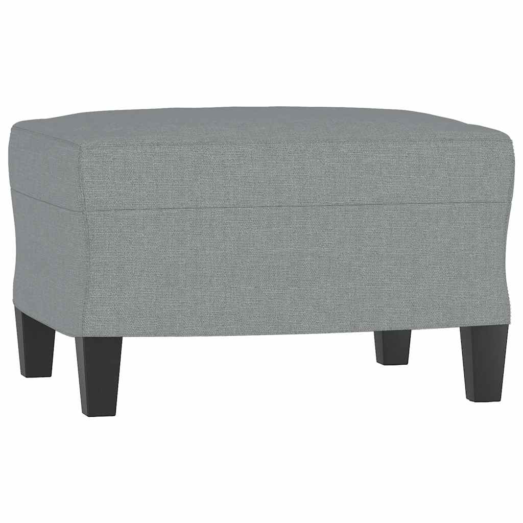 3 pcs conjunto de sofás com almofadas tecido cinzento-claro