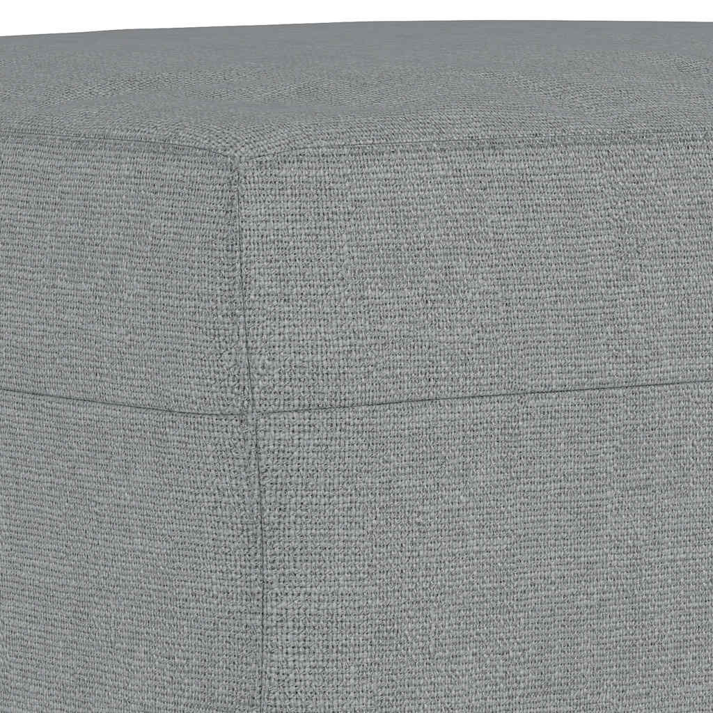 3 pcs conjunto de sofás com almofadas tecido cinzento-claro