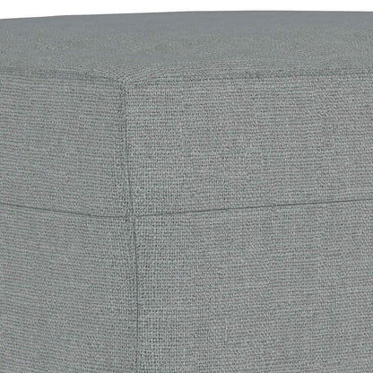 3 pcs conjunto de sofás com almofadas tecido cinzento-claro