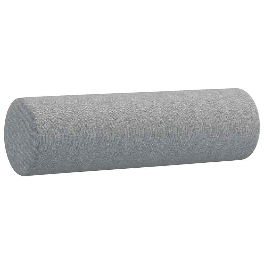 3 pcs conjunto de sofás com almofadas tecido cinzento-claro
