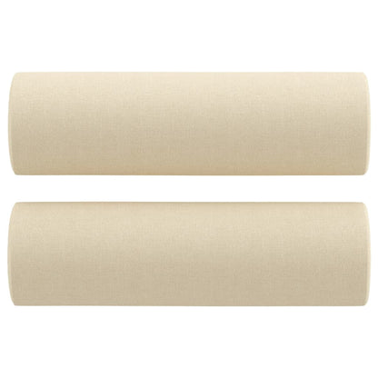 3 pcs conjunto de sofás com almofadas tecido cor creme