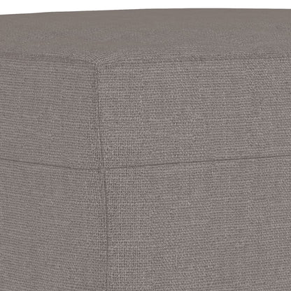 3 pcs conjunto de sofás com almofadas tecido cinza-acastanhado