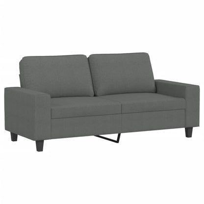 2 pcs conjunto de sofás tecido cinzento-escuro