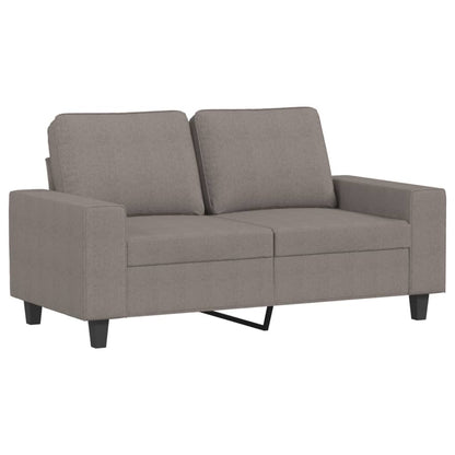 2 pcs conjunto de sofás tecido cinzento-acastanhado