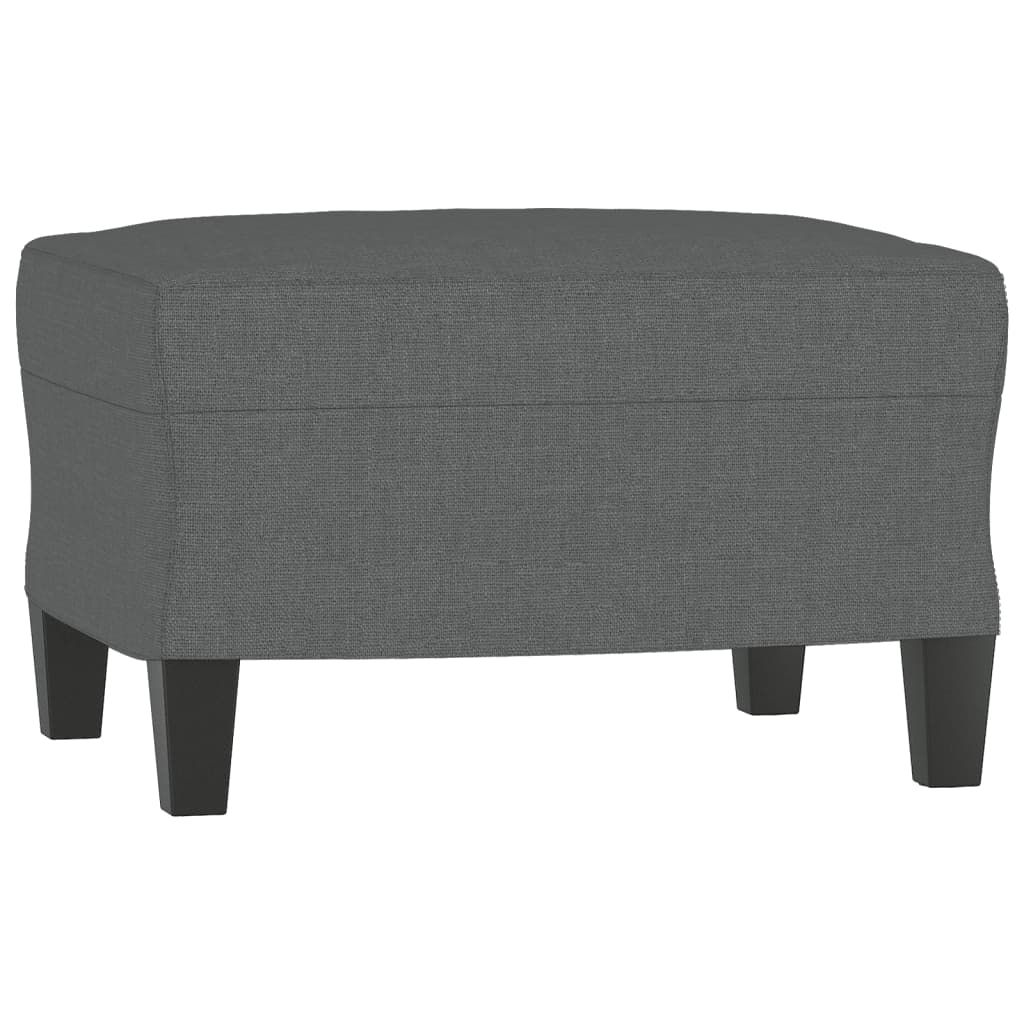 3 pcs conjunto de sofás tecido cinzento-escuro