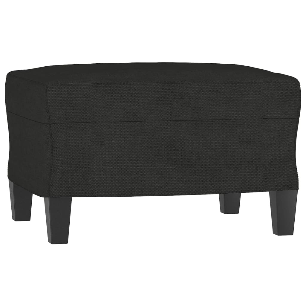 3 pcs conjunto de sofás tecido preto