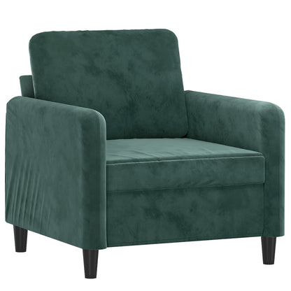 3 pcs dark green velvet sofa set