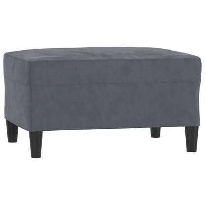 4 pcs conjunto de sofás veludo cinzento-escuro
