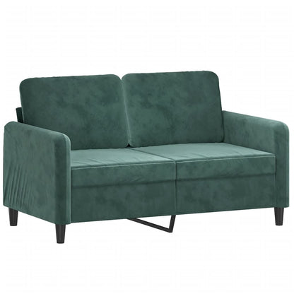 2 pcs conjunto de sofás veludo verde-escuro