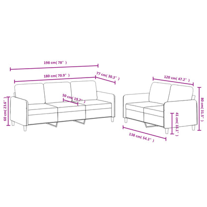 2 pcs conjunto de sofás veludo cor creme